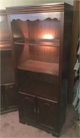 Lighted Bookcase w/ Cabinet Lot A