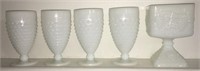 Milk Hobnail Glasses and Planter / Candy Dish