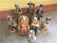 Lot of 8 Misc. People Figurines