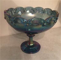 Footed Carnival Glass Candy Dish