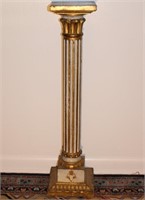 vintage Italian Florentine fluted pedestal 37.5"h