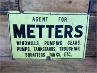 Original Metters Agent Enamel Sign