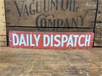 Original Daily Dispatch Enamel Sign