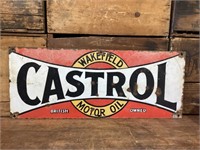 Original Wakefield Castrol Rack Enamel Sign