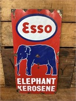 Original Esso Elephant Kerosene Enamel Sign