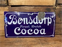 Original Bensdorp Royal Dutch Cocoa Enamel Sign