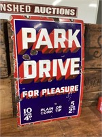 Original Park Drive Enamel Sign