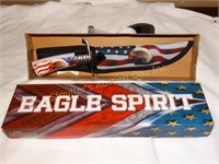 Eagle Spirit 12" Decorative Knife w/Sheath in