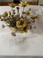Flower Arrangement in Glass Bowl