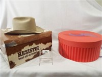 Resistol Cowboy Hat, size 7, Red Hat Box