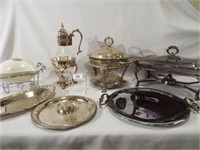 Silverplate, Silver Tone Serving Pieces (8)