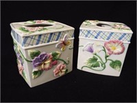 Fitz & Floyd Tissue Box Covers (2)