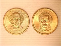 Presidential Dollars-Z Taylor, M Van Buren