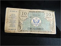Military Payment Certificate; 10 cent