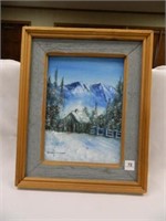 Mountain Scene; Original Painting on Canvas;