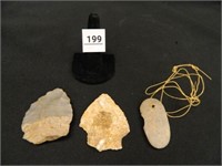 Arrowheads-(2); Indian Artifact;