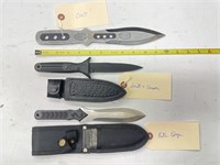 3 Fixed Blade Knives Including S&W, Colt