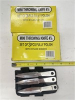 (2 Pcs) Throwing Knife Set W/ Sheath