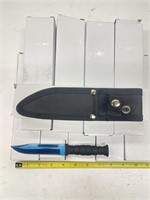 (10 Pcs) Fixed Blade Knives W/ Sheath