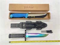(3 Pcs) Fixed Blade Knife W/ Sheath