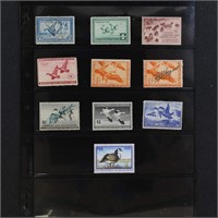 US Stamps #RW1//64 Mixed Group of 10 ducks