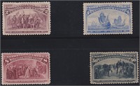 US Stamps Mint Columbians with Mint NH #231, rest
