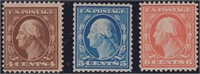 US Stamps #377-379 Mint NH Fine and Fresh CV $215