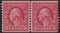 US Stamps #453 Mint LH Line Pair, left sta CV $675