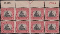 US Stamps #620 Mint NH VF Plate Block of 8 CV $275