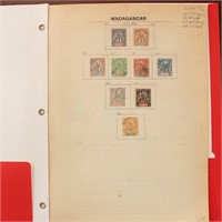 Madagascar Stamps Used and Mint Hinged accumulatio