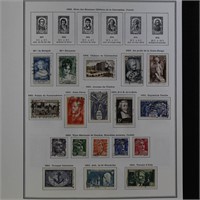 France Stamps 1950-70 Used on Pages, nice clean st
