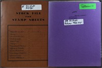 US Stamps Mint NH 3c Sheets x54 in 2 file folders,