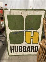 HUBBARD TIN SIGN, 36 X 48"