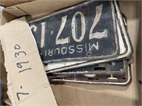 LICENSE PLATES FROM THE 1930'S