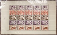 France Stamps #B153-B157 Mint NH Sheet CV $500+