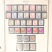 Sweden Stamps 1950-89 On pages, nice clean group,