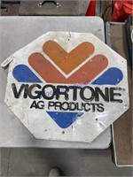VIGORTONE TIN SIGN, 23.5 X 25"
