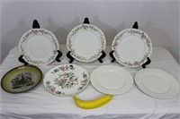 Collection 7 Vintage Porcelain Plates