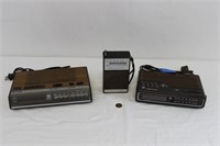 Trio of Vintage Alarm Clock & Transistor Radios