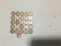 26 Lincoln Wheat Pennies 1940 - 1949