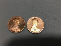 1977 S and 1988 S Lincoln Memorial Pennies
