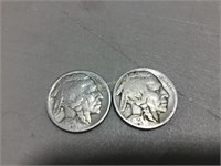 2 1920 Buffalo Nickels