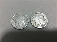 2 1935 Buffalo Nickels
