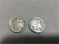 2 1936 Buffalo Nickels