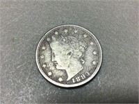 1883 Liberty head nickel with cents