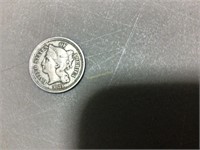 1871 three cent nickel