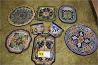 8 PIECES PAINTED WARE