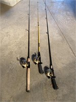 Synergy’s Shakespeare (3) Fishing Reels with Rods