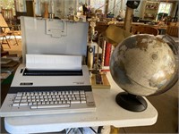 Smith Corona Type Writer World Globe and Brass