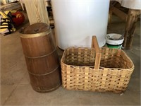 Basket & Antique Churn Not Complete